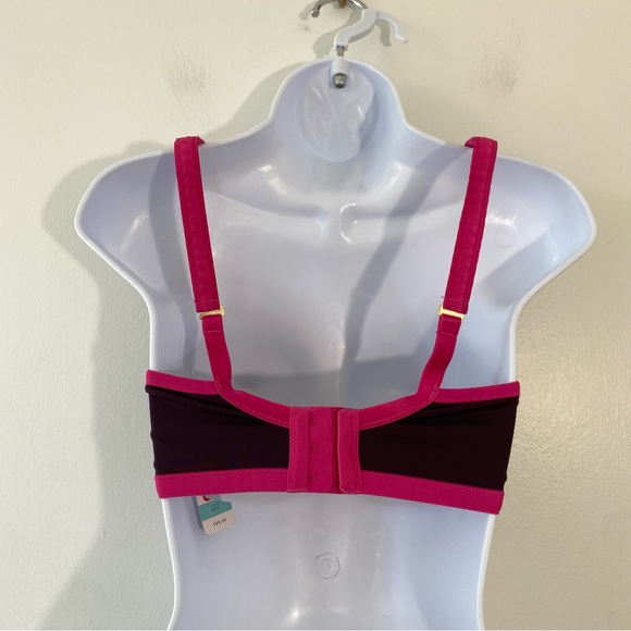Natori Yoga high impact sports bra underwire purple and pink - Picture 6 of 7